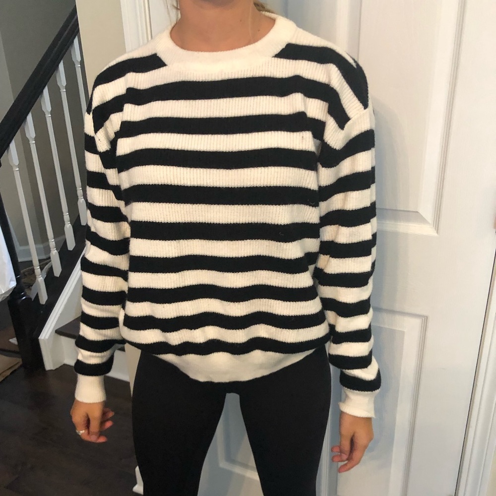 Black & White Striped Sweater